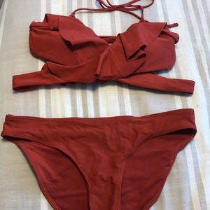 Aerie burnt orange/ rust bikini